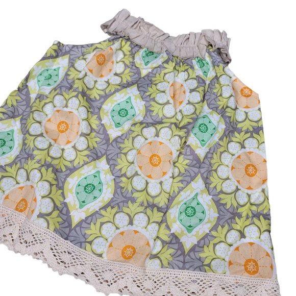 Sado NWT pillowcase style tank top with ruffle sleeve and lace hem floral sz 3t - Picture 4 of 4